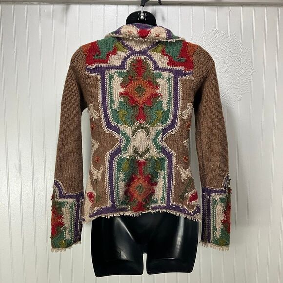 ANTHROPOLOGIE SPARROW 100% Lambswool Cardigan Sweater - Picture 3 of 5